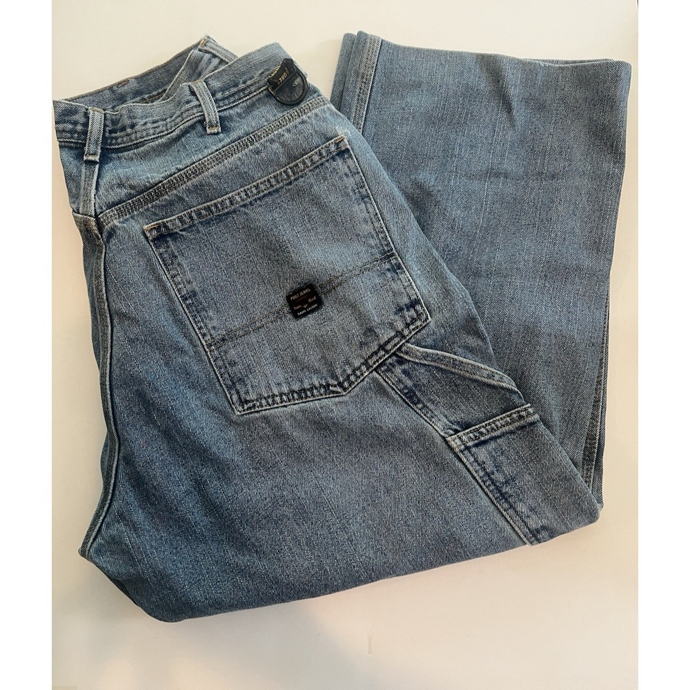 Vintage Ralph Lauren Polo Baggy Carpenter Jeans D Ring Utility 90's Y2K 34 x 25